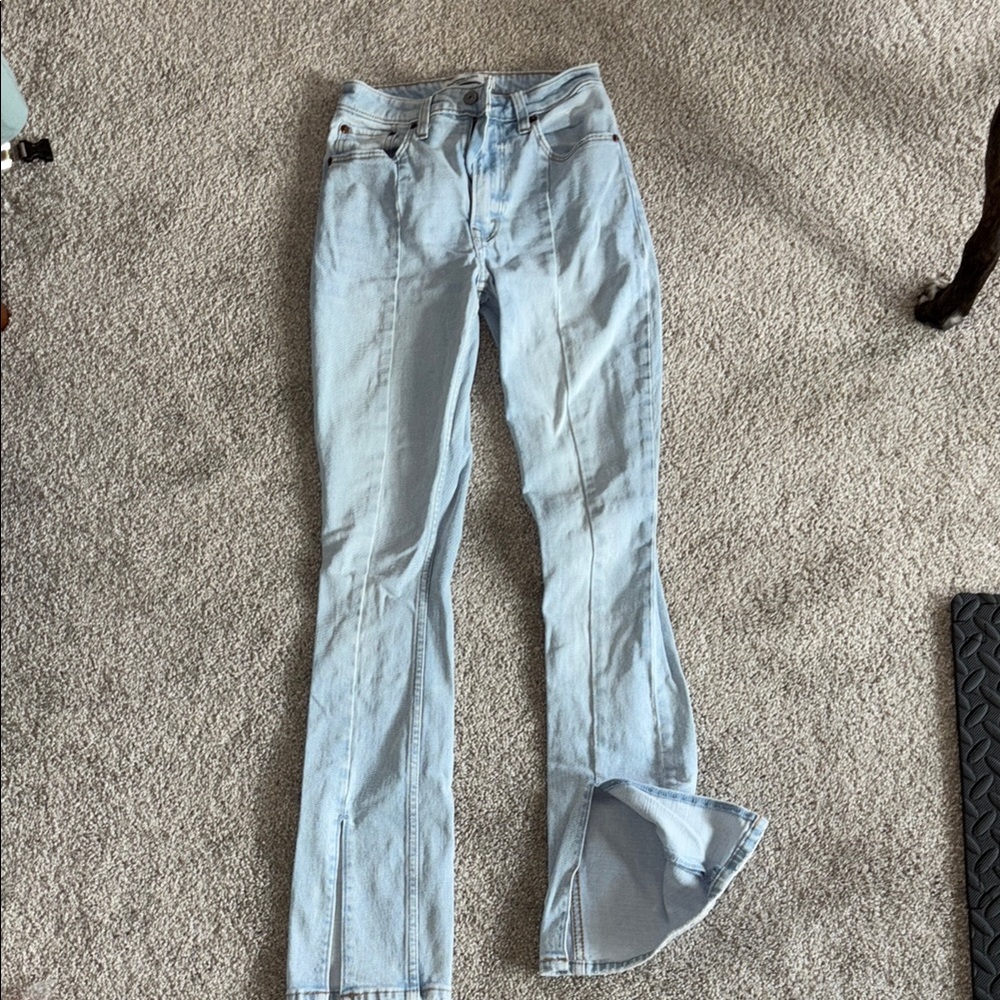 Abercrombie & Fitch Light Wash Flare Jeans worn once